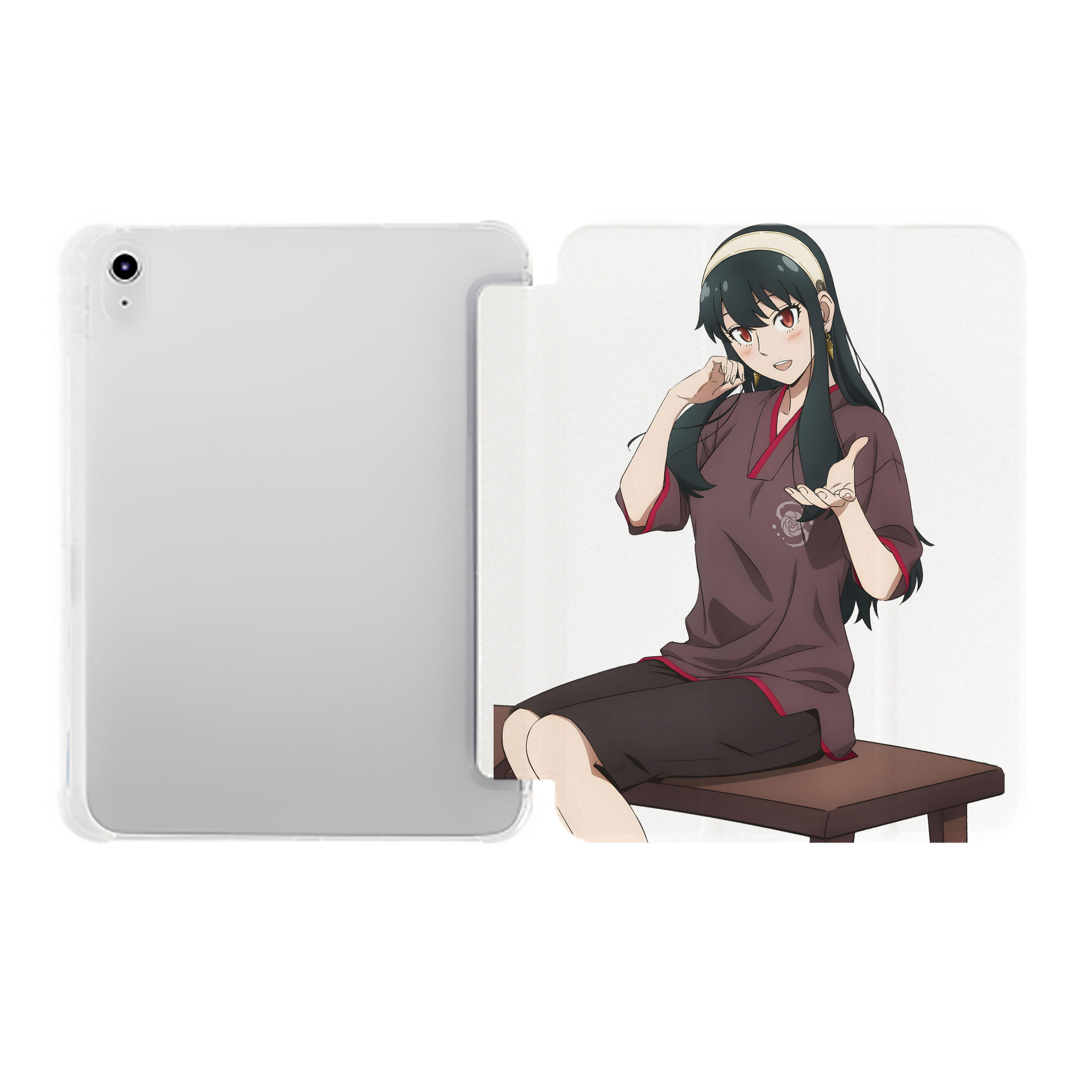（画像用） SPY×FAMILY间谍家家酒 IPad ケース ペン収納付き 三つ折りスタンド PUレザー×シリコン 対応機種9.5/10.5/10.9インチ